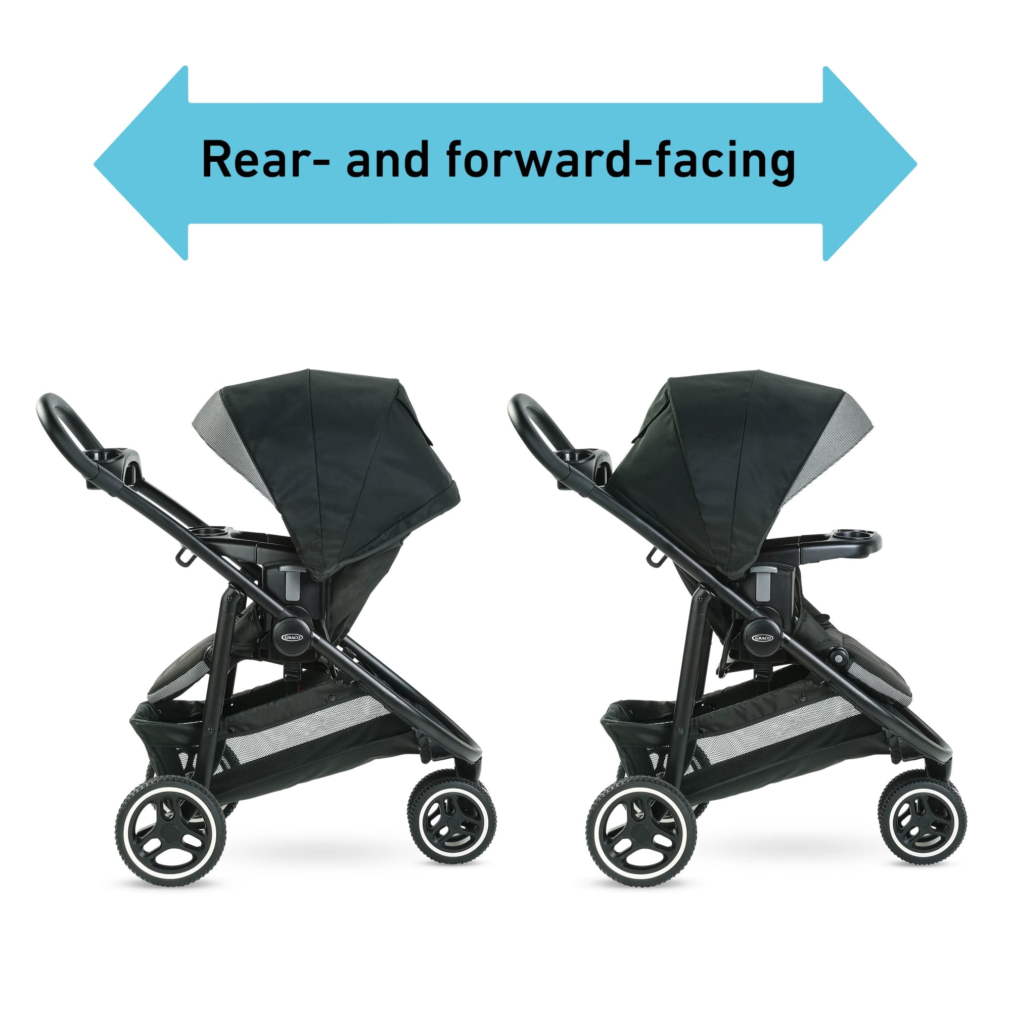 Graco Modes 3 Lite Platinum Baby Stroller Travel System, Bradford, Grey