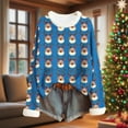 thumbnail image 2 of Horkkom Christmas Sweaters for Women Xmas Santa Claus Print Ugly Sweater Holiday Party Sweaters L, 2 of 8