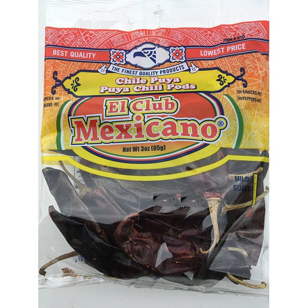 Dried Puya Chiles Peppers 3 Oz, Great For Mexican Food, Tamales, and Salsas Mild To Medium