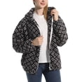 thumbnail image 4 of SWSMCLT Women's Long Sleeve Fuzzy Coat Hoodie Winter Pocket Sweatshirt Full Zip Top Hooded Fleece Fuzzy Cute Black Large, 4 of 4