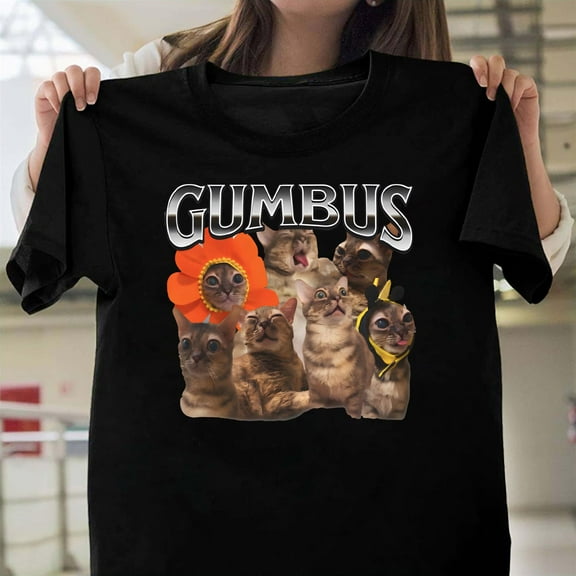 Gumbus The Cat Funny Graphic Internet Meme Feline Lover Unisex T-Shirt, Design Gift V113015, Up to Size 5XL