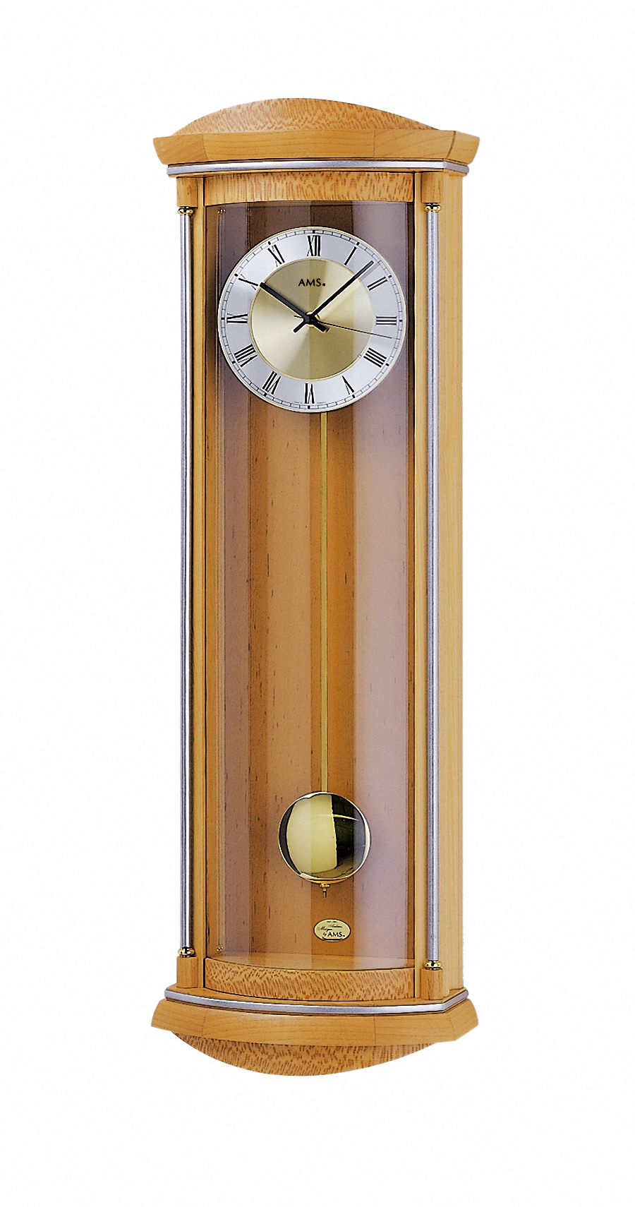 Modern wall clock with quartz movement from AMS