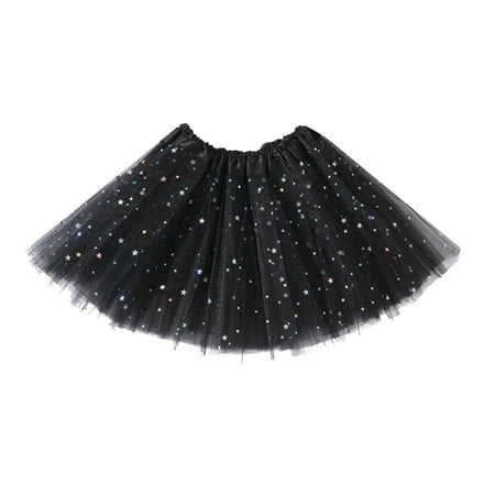 

EHTMSAK Toddler Baby Child Children Kids Skirt for Girl Summer Skirts Sequins Tutu Dress Black One size