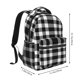 thumbnail image 2 of Fotbe White And Black Plaid Mochila Casual con Estampado para Escuela, Viajes y Actividades al Aire Libre - Duradera, Ligera y Cómoda, 2 of 5