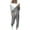 Gray, variant on DailyTrove Women's Long Sleeve Color-Block Tracksuit - Multi-Color, Slim Fit, Spring & Outdoor Activity Wear,Blue