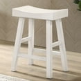 thumbnail image 2 of Furniture of America Colan Saddle Counter Stools, Antique White - Set of 2, 2 of 4