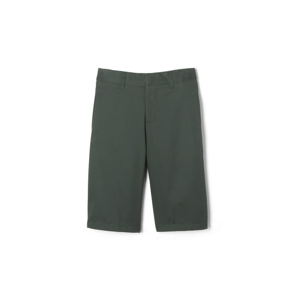 French Toast Boys School Uniform Adjustable Waist Twill Flat Front Shorts, Sizes 420 & Husky