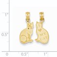 thumbnail image 4 of 14K Yellow Gold I Heart My Cat on Reverse Cat Pendant, 4 of 4