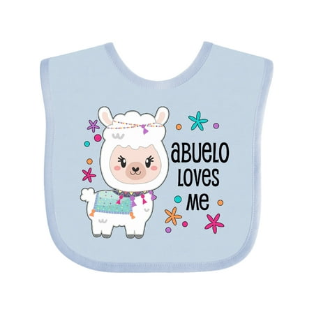 

Inktastic Abuelo Loves Me- Cute and Happy Llama Gift Baby Boy or Baby Girl Bib