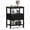 Black, variant on EDX Bedside Table, Built-in Outlet with USB/Type-C Ports and Adjustable Drawer, 3-Tier Storage Shelf with Fabric Drawer for Bedroom Space Saving, Black+Genuine antique wood color