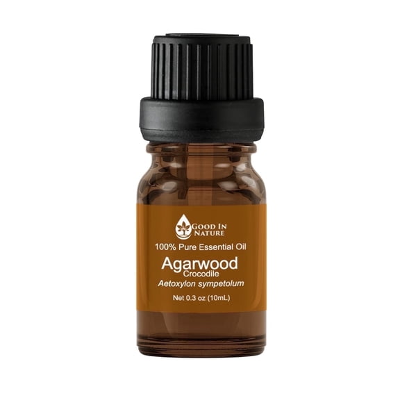 White Oud Essential Oil 100% Pure & Undiluted 10mL – Agarwood (Oudh) Oil for Aromatherapy, Perfume, Relaxation & Meditation – Good  In Nature