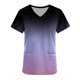 thumbnail image 4 of Camiseta de manga corta con cuello en V y estampado de mujer con estilo Blusa suelta con estampado OAVQHLG3B Store lin121212, 4 of 5