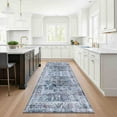thumbnail image 3 of Delara 2.5'x10' Machine Washable Area Rug, Soft & Durable, Non-Slip, Stain Resistant, Misty Azure, for Bedroom, Living & Dining Room, 3 of 8