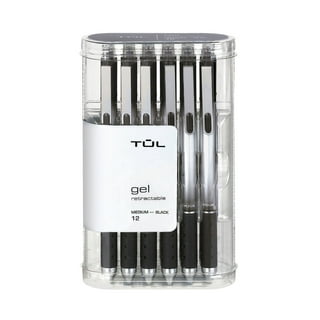 TUL® GL Series Retractable Gel Pens, Bold Point, 1.0 mm, Silver Barrel,  Assorted Ink Colors, Pack Of 12 Pens 