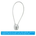 thumbnail image 4 of Unique Bargains Small Combination Lock 3 Digits Luggage Padlock for Gym Locker Silver, 4 of 6