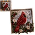 thumbnail image 2 of 3D Christmas Fabric Poke Art Kit,3D Christmas Embroidery Kit 20x20cm,Complete Hand Sewing Craft Supplies for Adults & Beginners,Handmade Artwork for Indoor Wall Christmas Home Decoration(F), 2 of 8