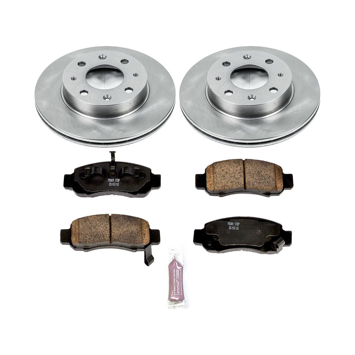 Power Stop Front Stock Replacement Brake Pad and Rotor Kit KOE5224 Fits 2000 Honda Insight