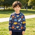 thumbnail image 5 of Gerichy Toddler Boys Pullover Sweatshirts Dinosaur Cartoon Print Sweatshirt Kids Long Sleeve Winter Shirt 1T-7T, 5 of 5