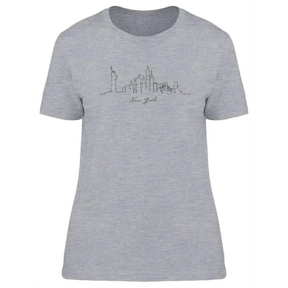 New York City Silhouette T-Shirt Women -Image by Shutterstock, Female Small