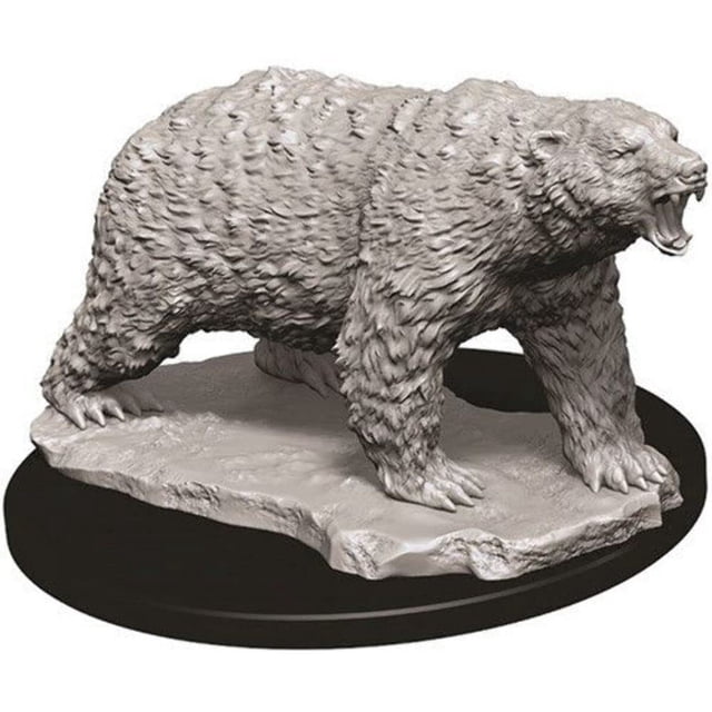 Oso polar Wave 9 en miniatura de WizKids Deep Cuts sin pintar