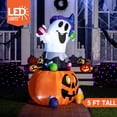 thumbnail image 2 of Fantasma inflable Joiedomi de 152 cm de altura para Halloween con luces LED, 2 of 7