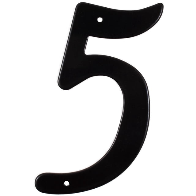 House Number 5 Stone Harbor Hardware, 10 cm, negro mate