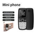 thumbnail image 2 of Huanledash Mini BM200 Mini Keypad Phone Dual-Cards Dual Standby Without Camera 0.66 Inch GSM Quad Band Spare Small Cell Phone for Elderly, 2 of 8