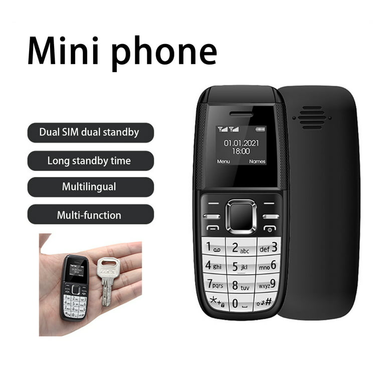 Bluethy Mini BM200 Mini Keypad Phone Dual-Cards Dual Standby Without Camera  0.66 Inch GSM Quad Band Spare Small Cell Phone for Elderly