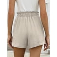 thumbnail image 4 of ANRABESS High Waisted Shorts for Women Summer Drawstring Paperbag Waist Shorts, Loose Wide Leg Lounge Beach Shorts with Pockets, 4 of 8