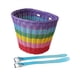 thumbnail image 2 of Cesta de bicicleta para niños Imitación delantera de canasta de ratán Cesta de canasta de arco iris canasta de bicicleta de almacenamiento para viajes Correas azules, 2 of 8