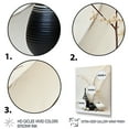 thumbnail image 3 of Designart "Seashell Sumi Asian Painting III" Asian Floater Framed Wall Art Print, 3 of 7