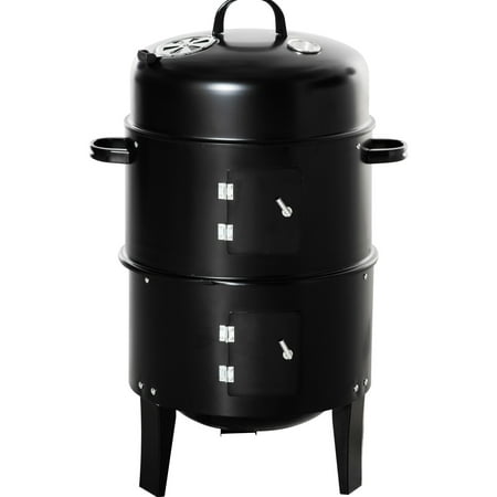 3-in-1 Barbecue | For Outdoor Camping, Picnics, and Backyard | Metal Frame and Food-Grade Racks | Controls Temperature with Ease