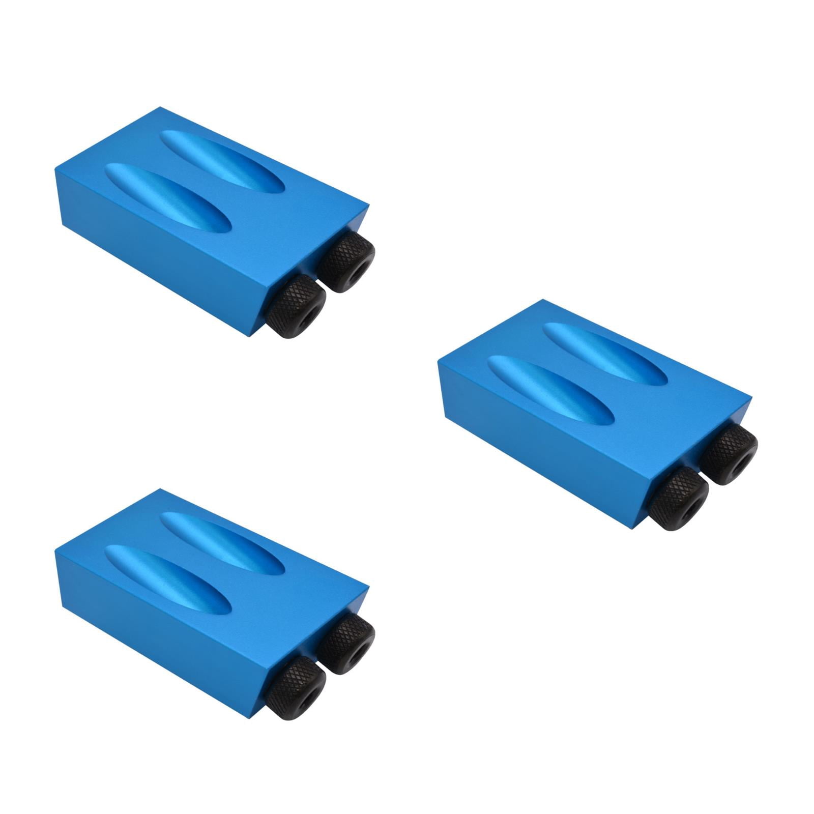 Masteelf 3pcs 15 Degree Aluminum Pocket Hole Jig for Joinery Woodworking DIY Carpentry Projects