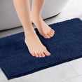 thumbnail image 2 of Unique Bargains 2 Pcs Plush Fluffy Extra Thick Mat Dark Blue/Pink 16" x 24", 2 of 6