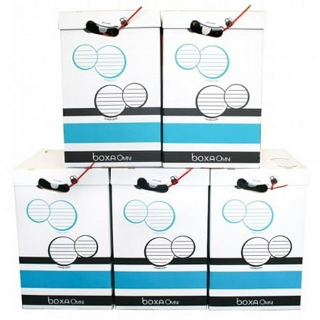 Boxa 4-OM00-0-BB-03 Deluxe Document Boxes, 5 Pack