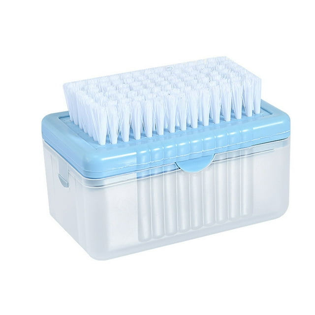 Matsuzay Caja de espuma para baño, antideslizante, caja de drenaje para limpieza de ropa, contenedor de plástico multifuncional para Suministros de limpieza para el hogar Azul