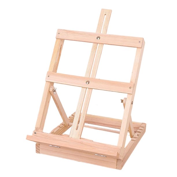 Caballete de mesa, caballete de dibujo, material de arte, tablero de dibujo de madera plegable y ajustable Madera de pino