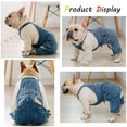 thumbnail image 3 of Dog Denim Jumpsuit Cat Pet Jean Overalls Clothes for Small Medium Dogs,Pet Jeans Apparel Puppy Jean Jacket,Dog Denim Jumpsuit Cat Pet Jean Overalls Clothes For Yorkie (Blue,L), 3 of 7