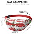thumbnail image 3 of Fanny Pack Red Christmas Car Pattern Waist Pack Bag,Running Cross Bag,Waterproof Large Fanny Packs for Women Men for Travel Running Hiking Cycling, 3 of 6