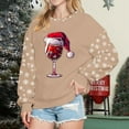 thumbnail image 2 of Christmas Graphic Sweatshirt For Women Round Neck Pullover Crewneck Festive Print Casual Top Soft Comfortable Holiday Apparel, 2 of 2
