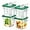 4QT-4Pack-GREEN, variant on 4 pcs 4qt Food Storage Containers with Lid, Square Clear Commercial Food Storage Containers with Handle and Scale for Food Storage in Home Kitchen & Dining (Green)