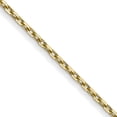 thumbnail image 1 of 10k Yellow Gold .8mm Cable Chain Necklace Pendant Charm Round Link, 1 of 9
