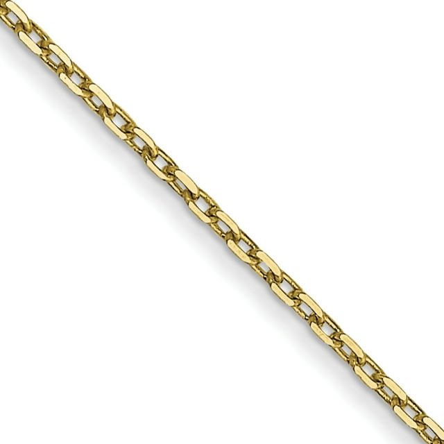 10k Yellow Gold .8mm Cable Chain Necklace Pendant Charm Round Link