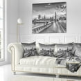 thumbnail image 2 of Designart Beautiful Black and White London View - Cityscape Throw Pillow - 16x16, 2 of 4