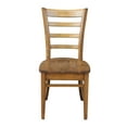 thumbnail image 2 of International Concepts Set of 2 Solid Wood Emily Side Kitchen & Dining Chairs in Pecan, 2 of 7