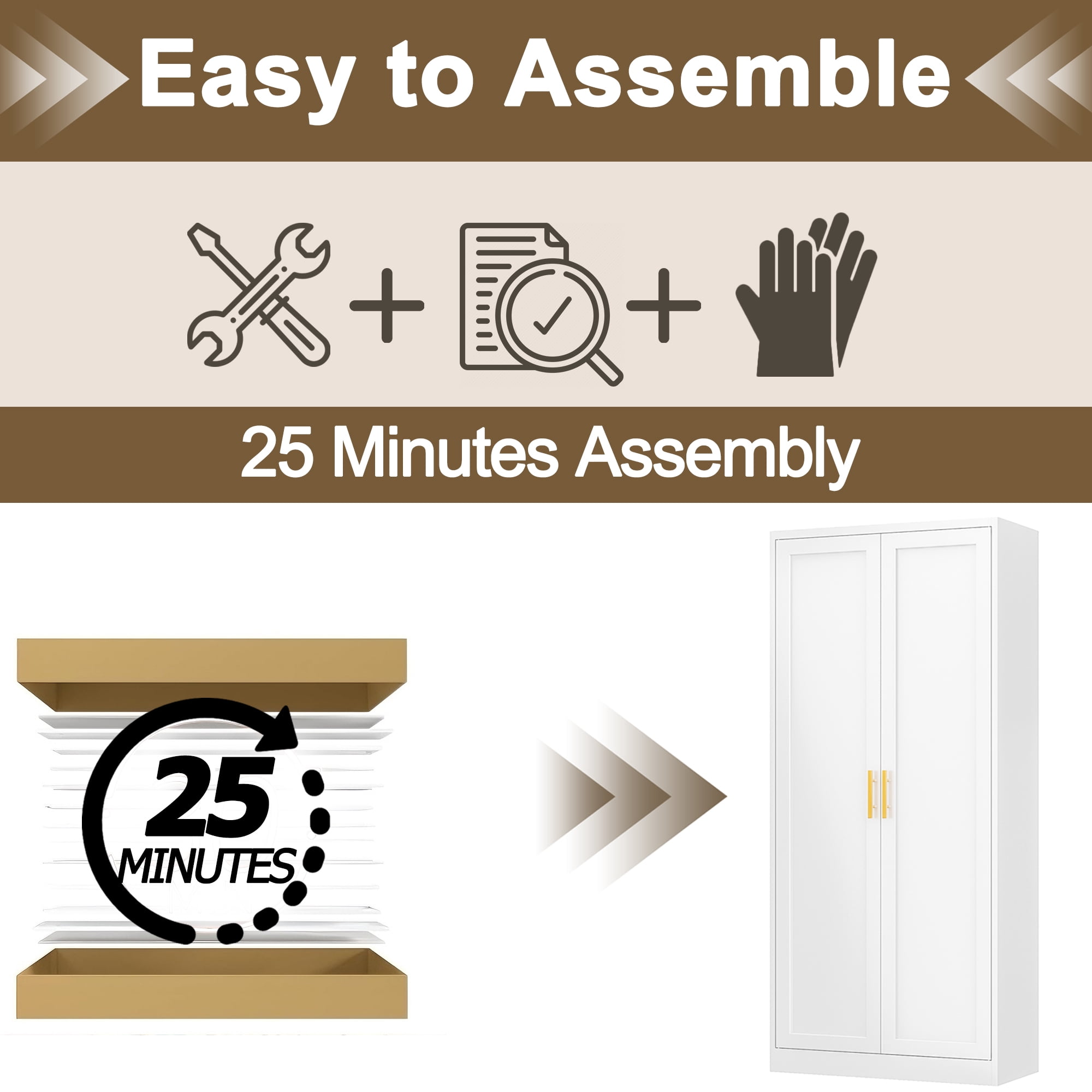 71" Tall Kitchen Pantry Cabinet, Metal Kitchen Pantry Storage Cabinet with Drawer and 2 Adjustable Shelves , Freestanding Pantry Cupboard for Living, Dining Room, White