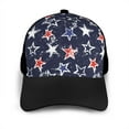 thumbnail image 3 of Naloa Watercolor Stars Adult adjustable Print Baseball Hat, Patchwork curved brim baseball capfor Men and Women, One Size, 3 of 5
