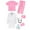 1#Pink, variant on Kiijoy Children's White Lab Coat Long Sleeve Doctor's Coat Role-Play Set, Sizes 9-10
