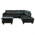thumbnail image 4 of Aukfa 3 Piece Sectional Sofa with Storage Ottoman for Living Room, L Shape Couch, Right Hand, Black, 4 of 9