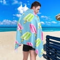 thumbnail image 4 of Coolnut Beach Towels Ice Cream Camping Towels Green Colorful Sand Free Beach Towel, 30"x60" Large Beach Towels Quick Dry Bath Travel Towels Pool Yoga Beach Mat for Men Women, 4 of 6